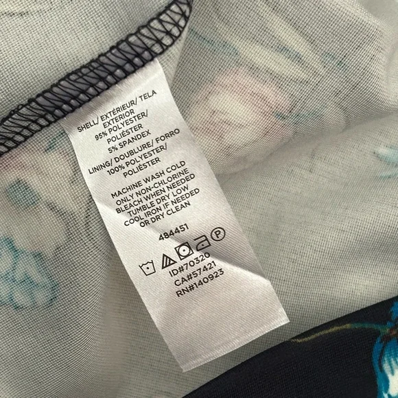 Ann Taylor LOFT outlet womens size 16 navy blue floral pocket midi dress NWT